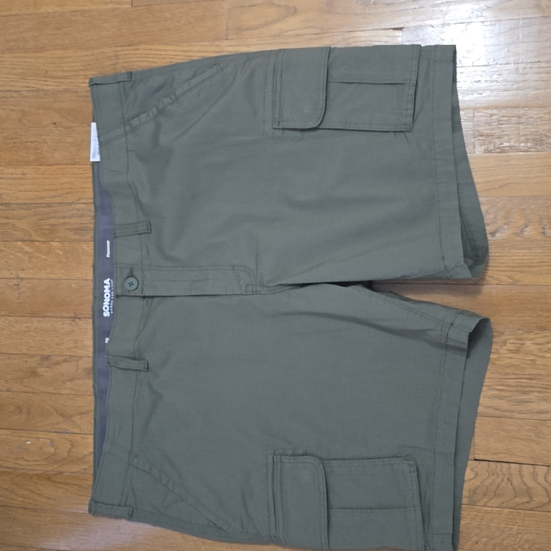 Somoma Brand Mens Big And Tall Green Cargo Shorts Size 52